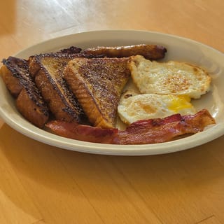 French Toast Special (3 Pieces, 2 Eggs, 1 Bacon & 1 Sausage)