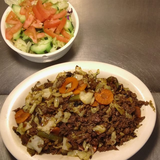 Beef Teriyaki (with Salad).