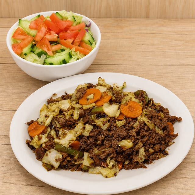 Beef Teriyaki (with Salad).
