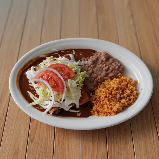 Chicken Enchilada Plate.