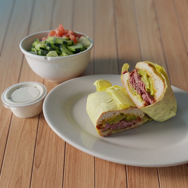 Pastrami Sandwich Dinner.