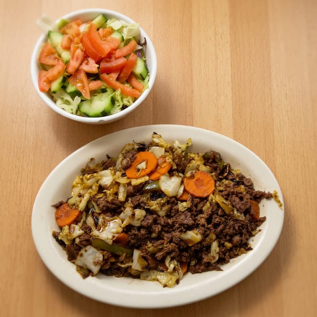 Beef Teriyaki (with Salad).